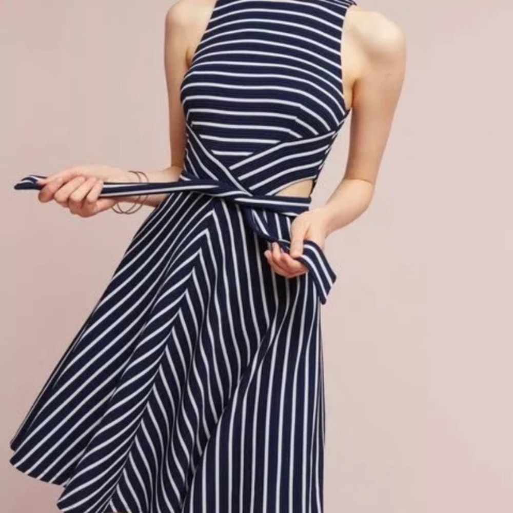 Anthropologie Hutch Kinsley Blue Dress Large XL New NWT HTF GORGEOUS Sleeveless